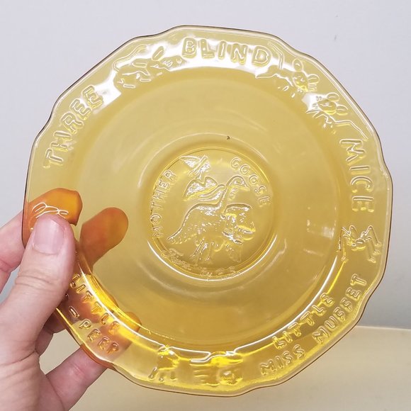 Tiara Amber Nursery Rhyme 3 Piece Dish Set Mug, Bowl & Plate w/ Original Box - Picture 9 of 16